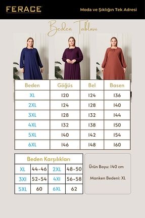 لباس سایز بزرگ مشکی زنانه مخلوط ویسکون Ferace - کد 879879026