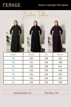 مانتو بلند بنفش زنانه مخلوط پلی استر Ferace - کد 879891112