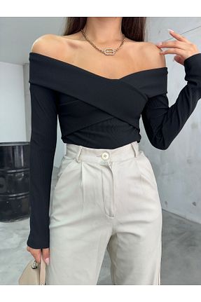 بلوز مشکی زنانه ساده BE CHİC - کد 879902152