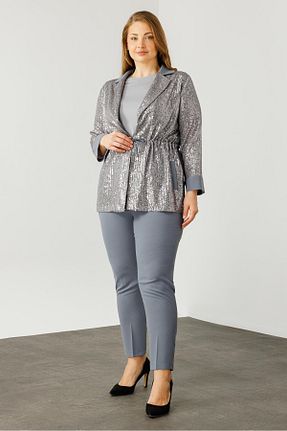 لباس طوسی زنانه بافتنی Moda İlgi - کد 879930187
