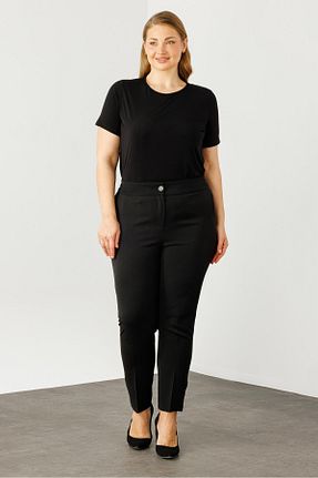 شلوار مشکی زنانه پنبه ای Moda İlgi - کد 879929329