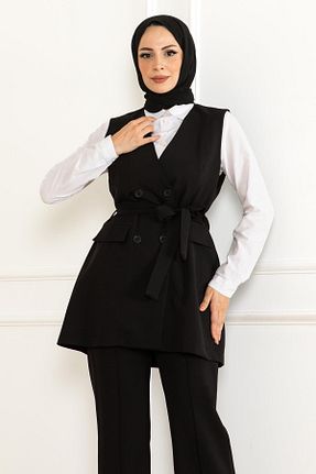 ست بالاتنه و پائین تنه حجاب مشکی زنانه رگولار ModaMihram - کد 879927450