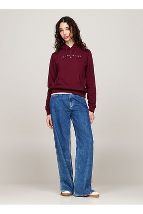 سوئیشرت زرشکی زنانه چاپی Tommy Jeans - کد 879948770
