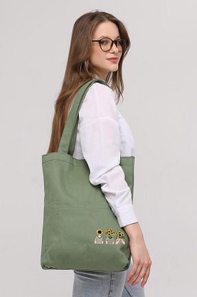 کیف دوشی سبز زنانه Çınar Bez Çanta - کد 804609356
