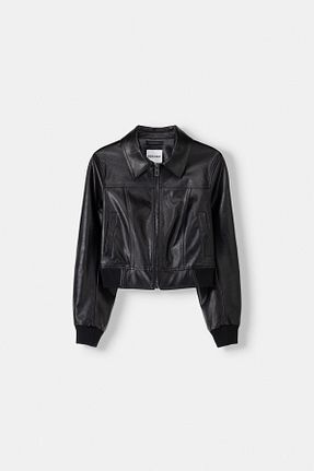 کاپشن مشکی زنانه Relaxed Bershka - کد 879948390