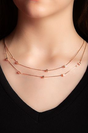 گردنبند نقره صورتی زنانه 925 عیار begüm silver - کد 879947819