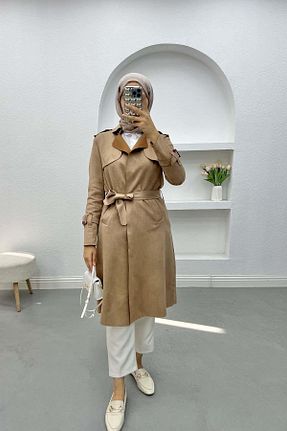 ترنچکت قهوه ای زنانه بدون آستر Pardesü Dünyası - کد 880000289