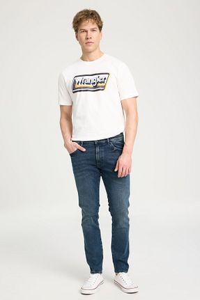 شلوار جین سرمه ای مردانه پاچه تنگ Wrangler - کد 150264006