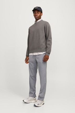شلوار طوسی مردانه الاستان - ویسکون - پلی استر Jack & Jones - کد 877892264