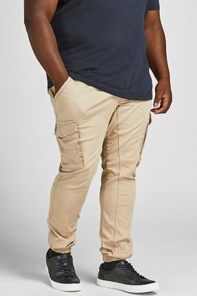 شلوار بژ مردانه پنبه ای Jack & Jones - کد 316074827