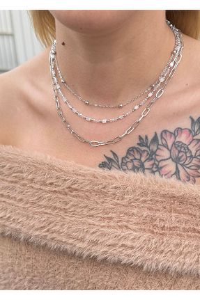 گردنبند جواهر سبز زنانه برنجی takıtarzım - کد 877899434
