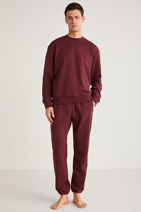 سوئیشرت زرشکی مردانه ساده Nautica - کد 877929930