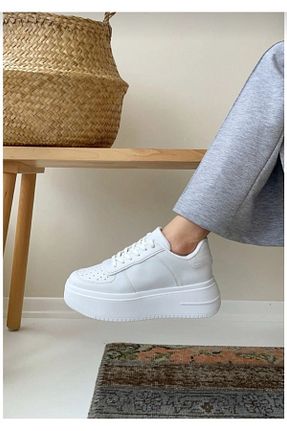 کفش اسنیکر سفید زنانه بند دار MODA - کد 877934493