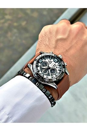ساعت مچی قهوه ای مردانه 36-40 میلی متر Naviforce - کد 877921710