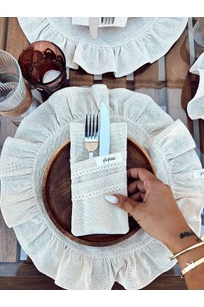 جای قاشق بژ کتان - ویسکون Kaihome - کد 849628849