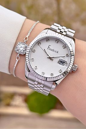 ساعت مچی سفید زنانه 36-40 میلی متر Freelook - کد 878767293