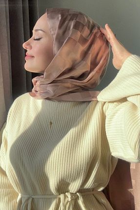شال قهوه ای زنانه شیفون m moon scarf - کد 878018529