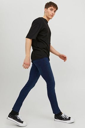 شلوار جین سرمه ای مردانه پاچه تنگ Jack & Jones - کد 825968668
