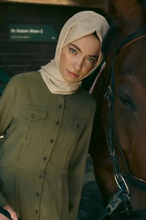 شال بژ زنانه ED Scarf - کد 767099946