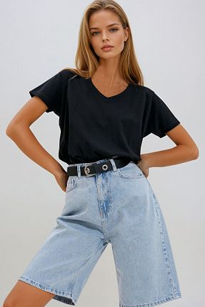 تیشرت مشکی زنانه رگولار VAGGON - کد 877561971