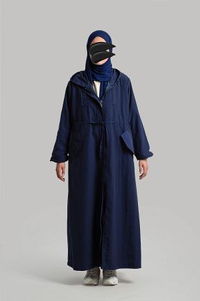 بارانی و بادگیر حجاب سرمه ای زنانه رگولار Lemaye - کد 878188697