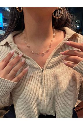 گردنبند جواهر سفید زنانه منجق ADİNA - کد 866685362