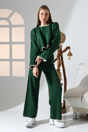 ست بالاتنه و پائین تنه سبز زنانه تریکو İva Fashion - کد 878110234