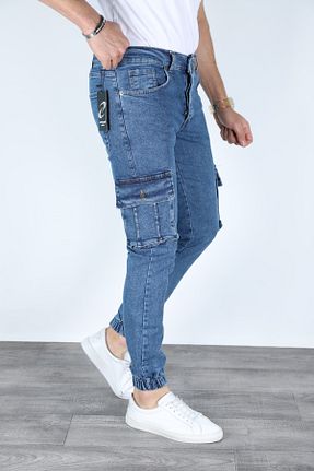 شلوار جین آبی مردانه جاگر MYRAB DENİM - کد 878217569