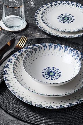 سرویس غذاخوری آبی 6 نفره Güral Porselen - کد 870294563