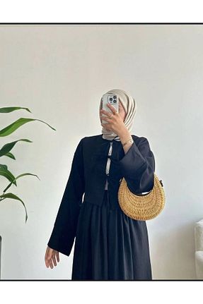 ست بالاتنه و پائین تنه مشکی زنانه بافتنی Genel Markalar - کد 878124137