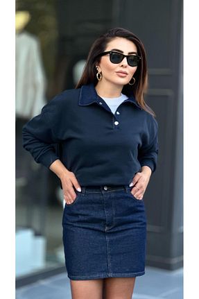 دامن سرمه ای زنانه جین Oslove - کد 878125144