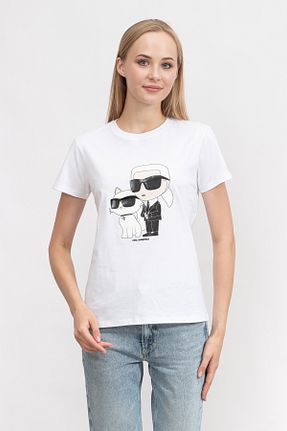 تیشرت سفید زنانه رگولار Karl Lagerfeld - کد 806307051