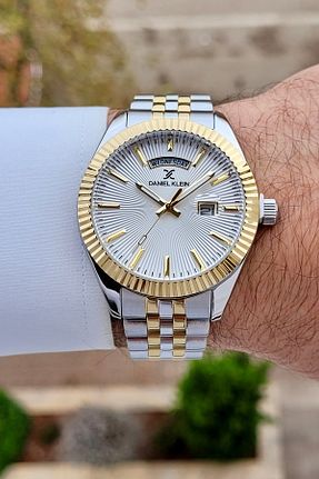 ساعت مچی طلائی مردانه 42 میلی متر Daniel Klein - کد 878161356