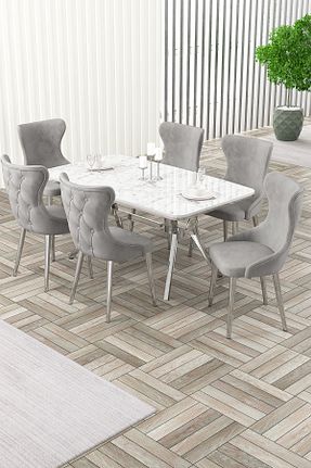 ست میز آشپزخانه سفید MDF Canisa - کد 848753333