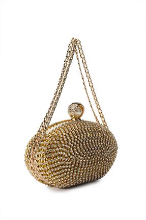 کیف دستی طلائی زنانه چرم مصنوعی Tamer Tanca - کد 878223715