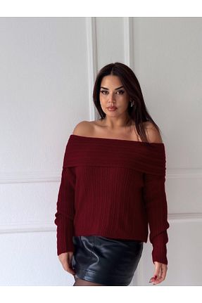 پلیور زرشکی زنانه ساده Fanori Woman - کد 878245397