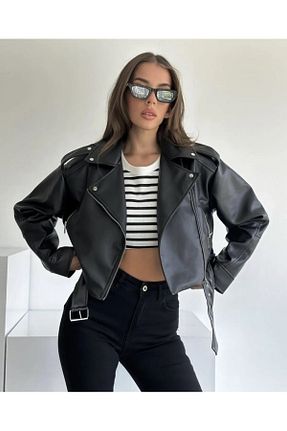 کاپشن مشکی زنانه اورسایز Esbersi - کد 878246100