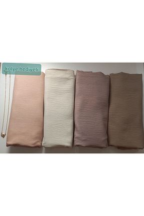 شال بژ زنانه پنبه ای helya scarf - کد 878256338