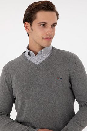 پلیور طوسی مردانه ساده U.S. Polo Assn. - کد 878240804