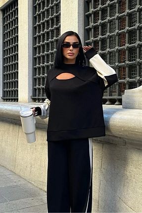 ست بالاتنه و پائین تنه مشکی زنانه رگولار Sobe - کد 878240398