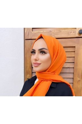 شال نارنجی زنانه پنبه ای helya scarf - کد 878241557