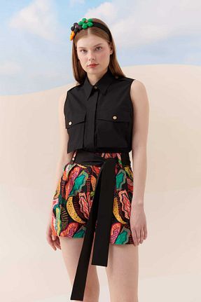 شلوارک و برمودا رنگی زنانه پارچه Roman - کد 711582222