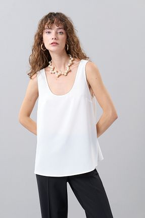 بلوز سفید زنانه ساده Roman - کد 853822307