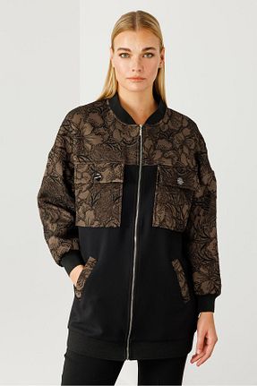 کاپشن قهوه ای زنانه رگولار Moda İlgi - کد 878295481