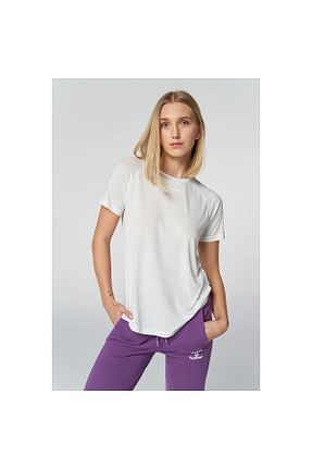 تیشرت اسپرت سفید زنانه پنبه پلی استر hummel - کد 465115671