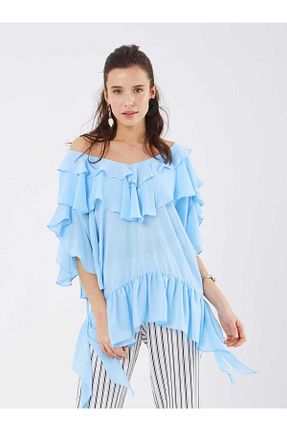 بلوز آبی زنانه ساده Roman - کد 702065578