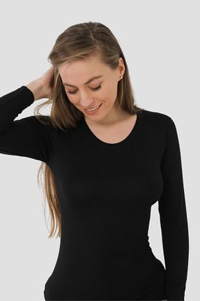 بادی مشکی زنانه یقه دوچرخه Arma Yıldız - کد 810082056