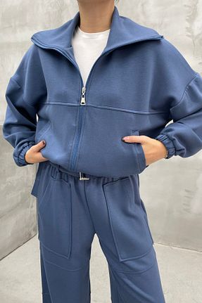 ست گرمکن سرمه ای زنانه پنبه پلی استر Neşeli Butik - کد 878329393