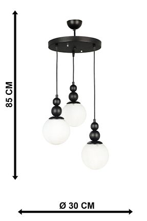 لوستر مشکی فلزی OSC HOME AYDINLATMA TASARIM - کد 350325536