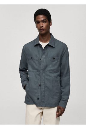 کت آبی مردانه اسلیم MANGO Man - کد 823982851